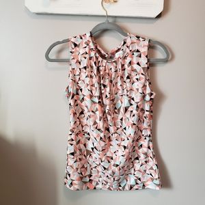 Calvin Klein sleeveless pleated shell